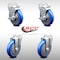 Service Caster 5 Inch SS Blue Polyurethane Wheel Swivel Bolt Hole Caster Set with 2 Brake SCC SCC-SSBH20S514-PPUB-BLUE-TLB-2-S-2 - alternate 1